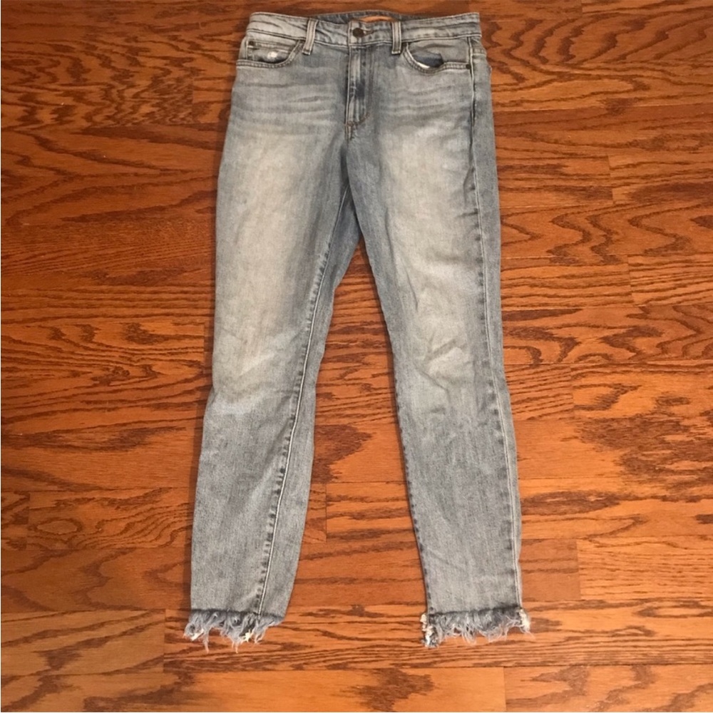Joe’s The Charlie Frayed Hem Skinny Jeans